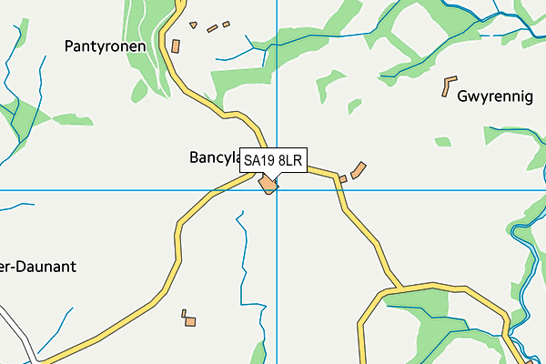 SA19 8LR map - OS VectorMap District (Ordnance Survey) SA19 8LR map - OS VectorMap District (Ordnance Survey)