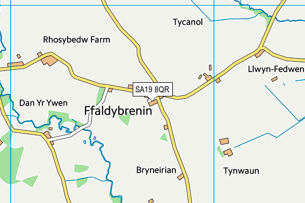 SA19 8QR map - OS VectorMap District (Ordnance Survey) SA19 8QR map - OS VectorMap District (Ordnance Survey)