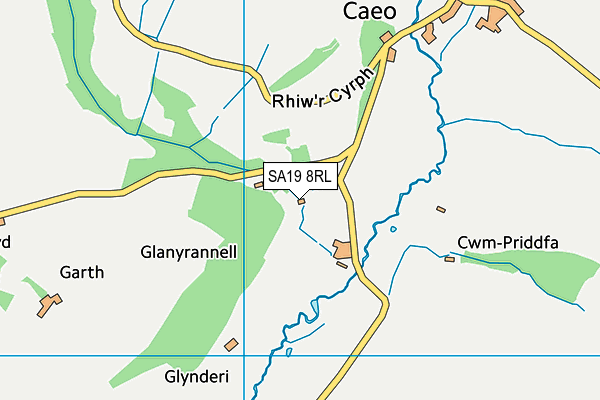 SA19 8RL map - OS VectorMap District (Ordnance Survey) SA19 8RL map - OS VectorMap District (Ordnance Survey)