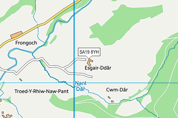 SA19 8YH map - OS VectorMap District (Ordnance Survey) SA19 8YH map - OS VectorMap District (Ordnance Survey)
