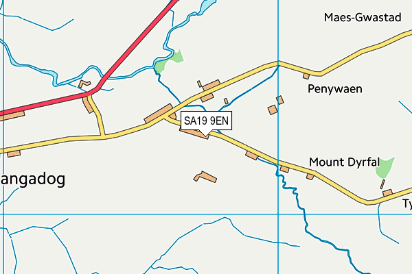 SA19 9EN map - OS VectorMap District (Ordnance Survey) SA19 9EN map - OS VectorMap District (Ordnance Survey)