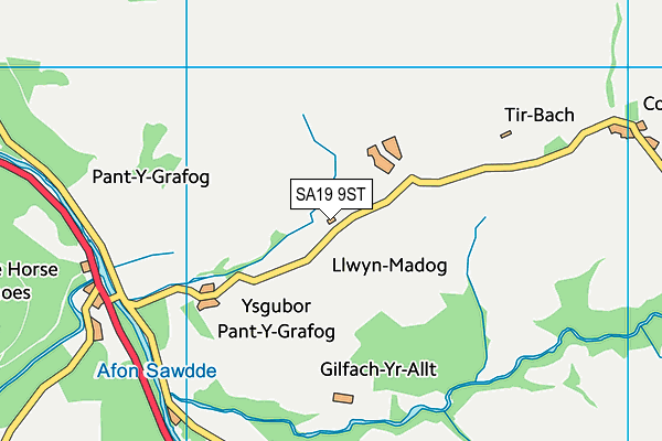 SA19 9ST map - OS VectorMap District (Ordnance Survey) SA19 9ST map - OS VectorMap District (Ordnance Survey)