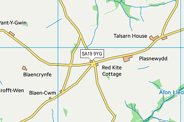 SA19 9YG map - OS VectorMap District (Ordnance Survey) SA19 9YG map - OS VectorMap District (Ordnance Survey)