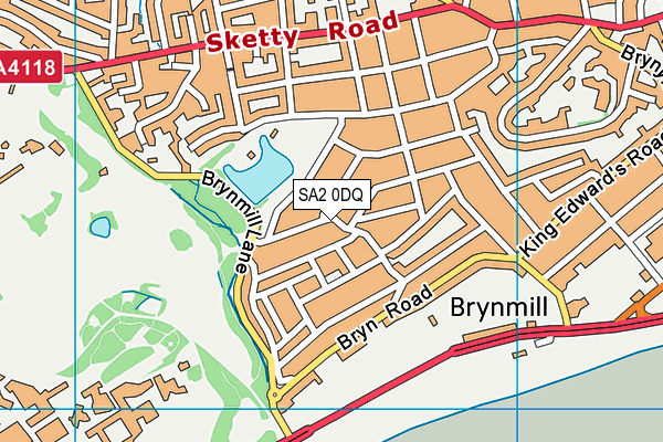 SA2 0DQ map - OS VectorMap District (Ordnance Survey) SA2 0DQ map - OS VectorMap District (Ordnance Survey)