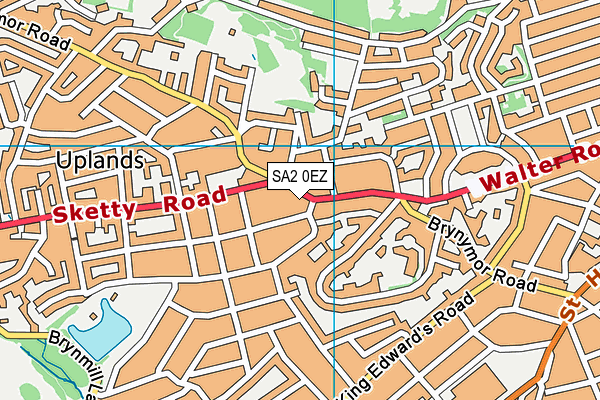 SA2 0EZ map - OS VectorMap District (Ordnance Survey) SA2 0EZ map - OS VectorMap District (Ordnance Survey)