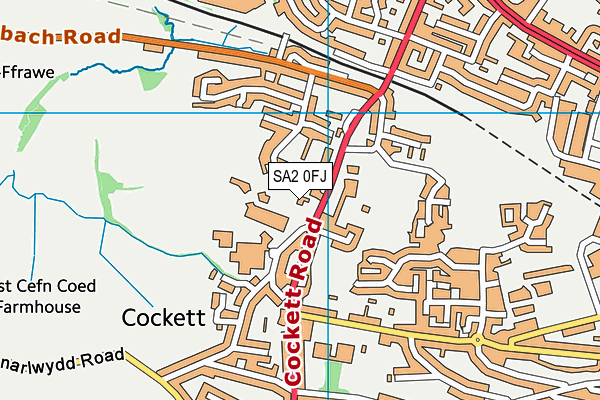 SA2 0FJ map - OS VectorMap District (Ordnance Survey) SA2 0FJ map - OS VectorMap District (Ordnance Survey)