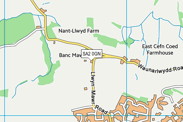 SA2 0GN map - OS VectorMap District (Ordnance Survey) SA2 0GN map - OS VectorMap District (Ordnance Survey)