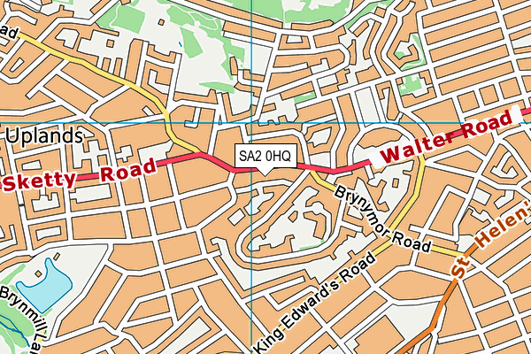 SA2 0HQ map - OS VectorMap District (Ordnance Survey) SA2 0HQ map - OS VectorMap District (Ordnance Survey)