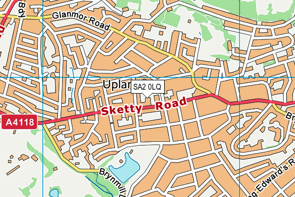 SA2 0LQ map - OS VectorMap District (Ordnance Survey) SA2 0LQ map - OS VectorMap District (Ordnance Survey)