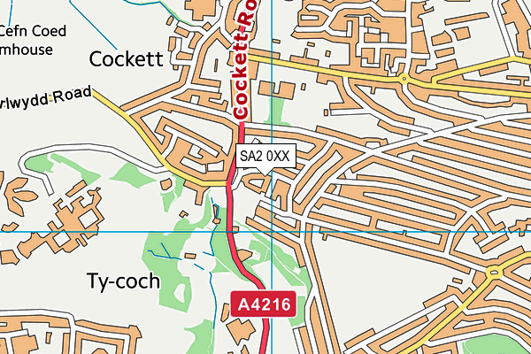 SA2 0XX map - OS VectorMap District (Ordnance Survey) SA2 0XX map - OS VectorMap District (Ordnance Survey)