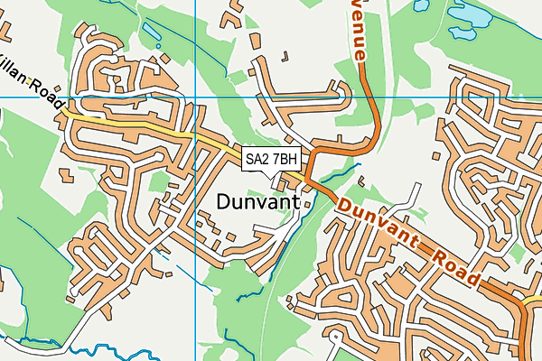 SA2 7BH map - OS VectorMap District (Ordnance Survey) SA2 7BH map - OS VectorMap District (Ordnance Survey)