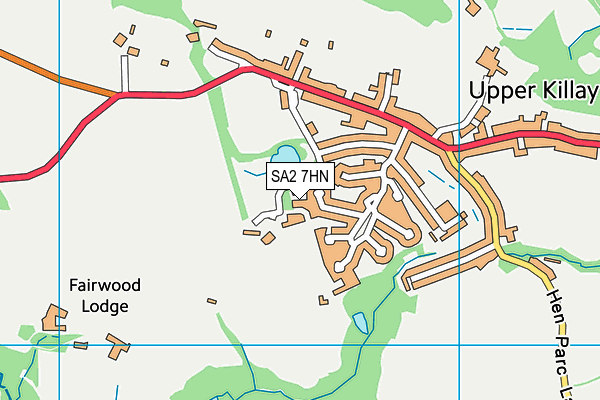 SA2 7HN map - OS VectorMap District (Ordnance Survey) SA2 7HN map - OS VectorMap District (Ordnance Survey)