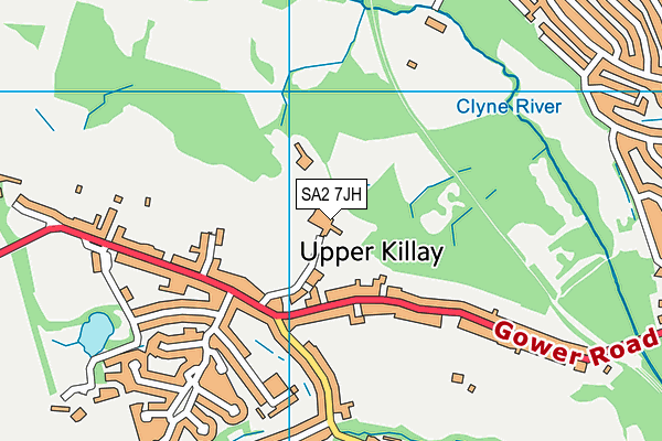 SA2 7JH map - OS VectorMap District (Ordnance Survey) SA2 7JH map - OS VectorMap District (Ordnance Survey)