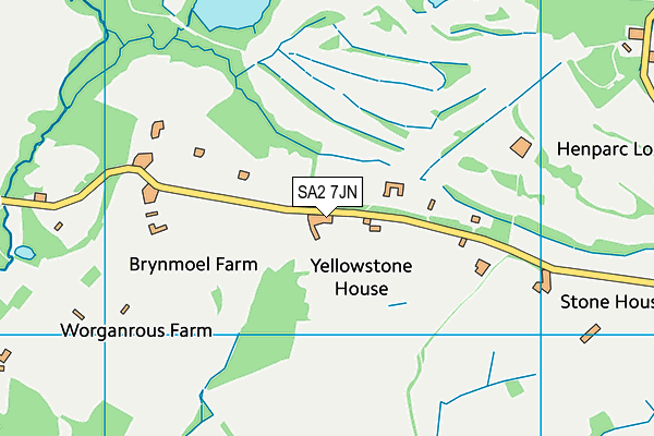 SA2 7JN map - OS VectorMap District (Ordnance Survey) SA2 7JN map - OS VectorMap District (Ordnance Survey)