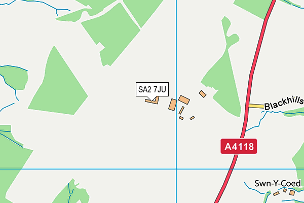 SA2 7JU map - OS VectorMap District (Ordnance Survey) SA2 7JU map - OS VectorMap District (Ordnance Survey)