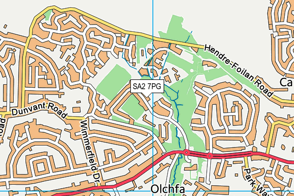 SA2 7PG map - OS VectorMap District (Ordnance Survey) SA2 7PG map - OS VectorMap District (Ordnance Survey)
