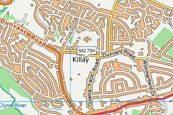 SA2 7SH map - OS VectorMap District (Ordnance Survey) SA2 7SH map - OS VectorMap District (Ordnance Survey)