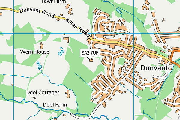 SA2 7UF map - OS VectorMap District (Ordnance Survey) SA2 7UF map - OS VectorMap District (Ordnance Survey)