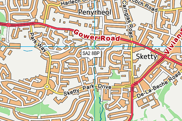 SA2 8BP map - OS VectorMap District (Ordnance Survey) SA2 8BP map - OS VectorMap District (Ordnance Survey)