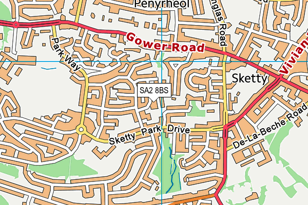 SA2 8BS map - OS VectorMap District (Ordnance Survey) SA2 8BS map - OS VectorMap District (Ordnance Survey)