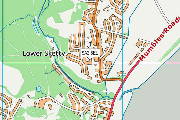 SA2 8EL map - OS VectorMap District (Ordnance Survey) SA2 8EL map - OS VectorMap District (Ordnance Survey)