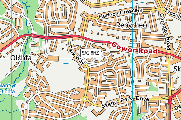 SA2 8HZ map - OS VectorMap District (Ordnance Survey) SA2 8HZ map - OS VectorMap District (Ordnance Survey)