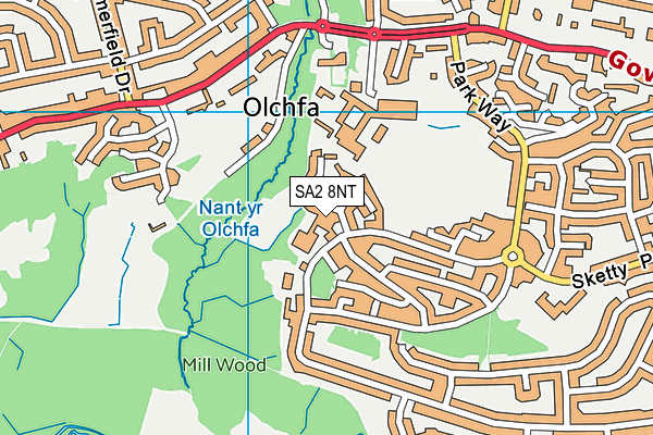 SA2 8NT map - OS VectorMap District (Ordnance Survey) SA2 8NT map - OS VectorMap District (Ordnance Survey)