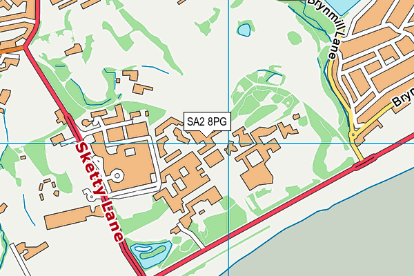 SA2 8PG map - OS VectorMap District (Ordnance Survey) SA2 8PG map - OS VectorMap District (Ordnance Survey)