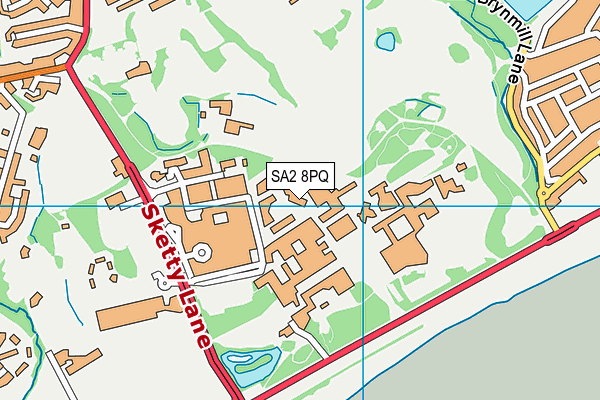 SA2 8PQ map - OS VectorMap District (Ordnance Survey) SA2 8PQ map - OS VectorMap District (Ordnance Survey)
