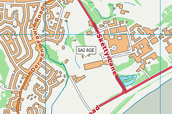 SA2 8QE map - OS VectorMap District (Ordnance Survey) SA2 8QE map - OS VectorMap District (Ordnance Survey)