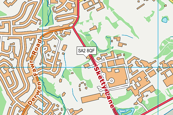 SA2 8QF map - OS VectorMap District (Ordnance Survey) SA2 8QF map - OS VectorMap District (Ordnance Survey)