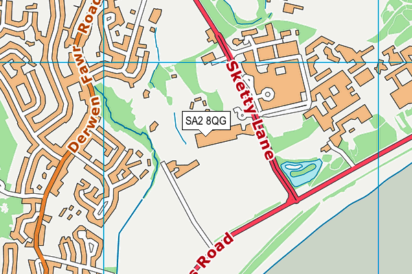 SA2 8QG map - OS VectorMap District (Ordnance Survey) SA2 8QG map - OS VectorMap District (Ordnance Survey)