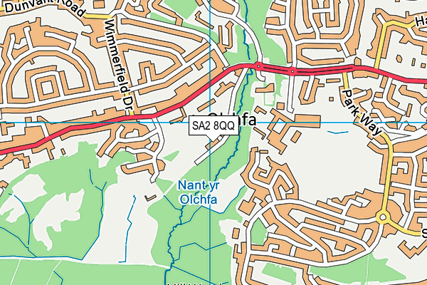 SA2 8QQ map - OS VectorMap District (Ordnance Survey) SA2 8QQ map - OS VectorMap District (Ordnance Survey)