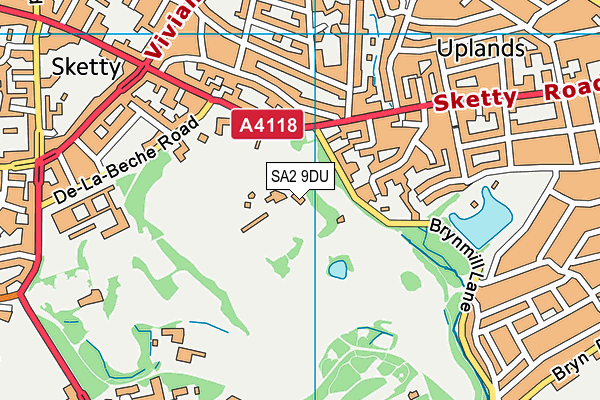 SA2 9DU map - OS VectorMap District (Ordnance Survey) SA2 9DU map - OS VectorMap District (Ordnance Survey)