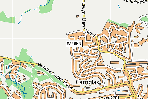 SA2 9HN map - OS VectorMap District (Ordnance Survey) SA2 9HN map - OS VectorMap District (Ordnance Survey)