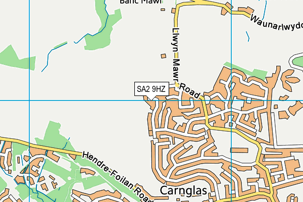 SA2 9HZ map - OS VectorMap District (Ordnance Survey) SA2 9HZ map - OS VectorMap District (Ordnance Survey)