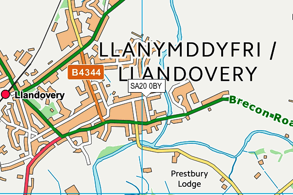 SA20 0BY map - OS VectorMap District (Ordnance Survey) SA20 0BY map - OS VectorMap District (Ordnance Survey)