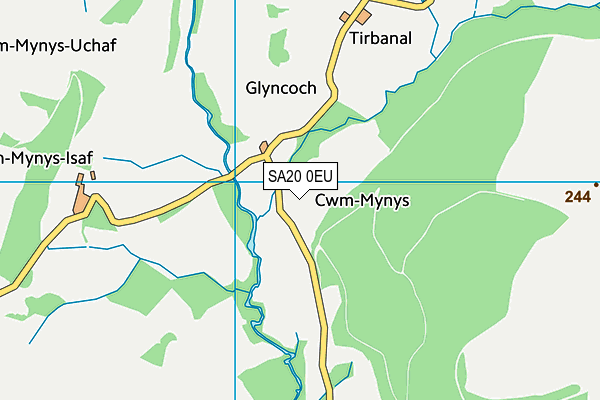 SA20 0EU map - OS VectorMap District (Ordnance Survey) SA20 0EU map - OS VectorMap District (Ordnance Survey)