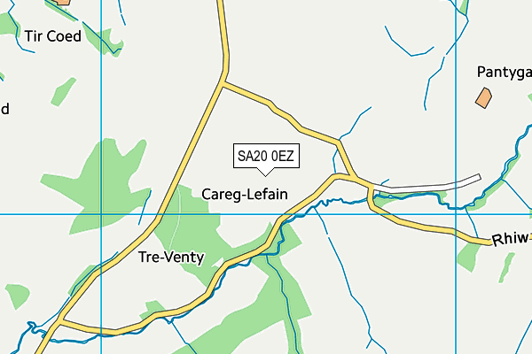SA20 0EZ map - OS VectorMap District (Ordnance Survey) SA20 0EZ map - OS VectorMap District (Ordnance Survey)