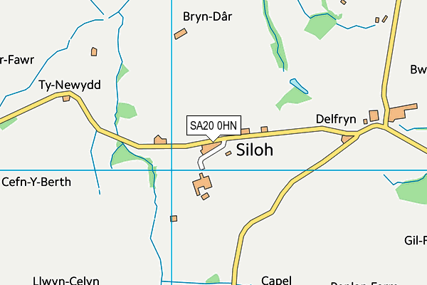 SA20 0HN map - OS VectorMap District (Ordnance Survey) SA20 0HN map - OS VectorMap District (Ordnance Survey)