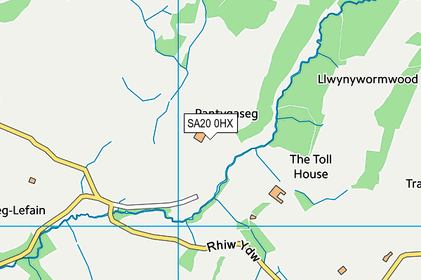 SA20 0HX map - OS VectorMap District (Ordnance Survey) SA20 0HX map - OS VectorMap District (Ordnance Survey)