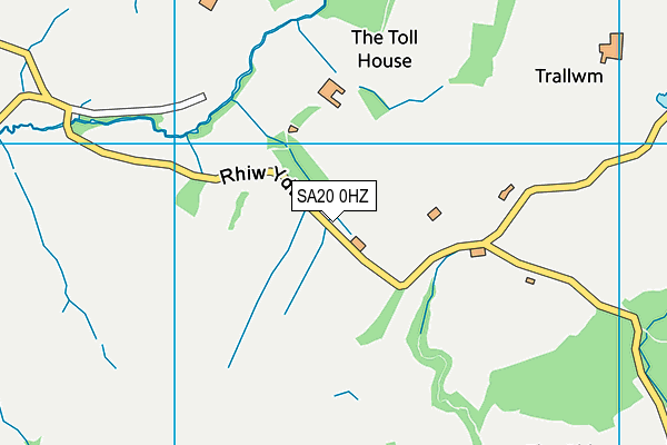 SA20 0HZ map - OS VectorMap District (Ordnance Survey)