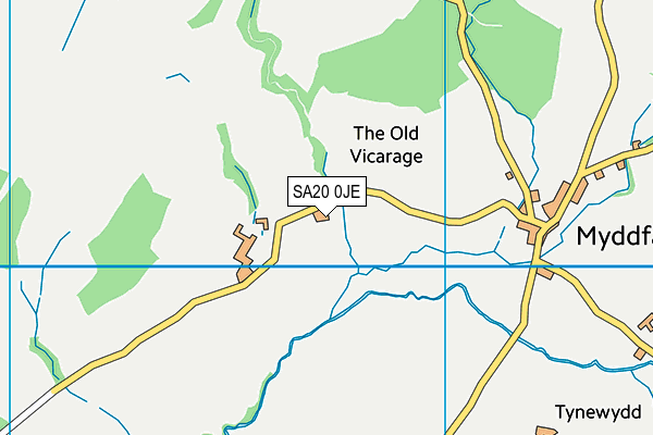 SA20 0JE map - OS VectorMap District (Ordnance Survey) SA20 0JE map - OS VectorMap District (Ordnance Survey)
