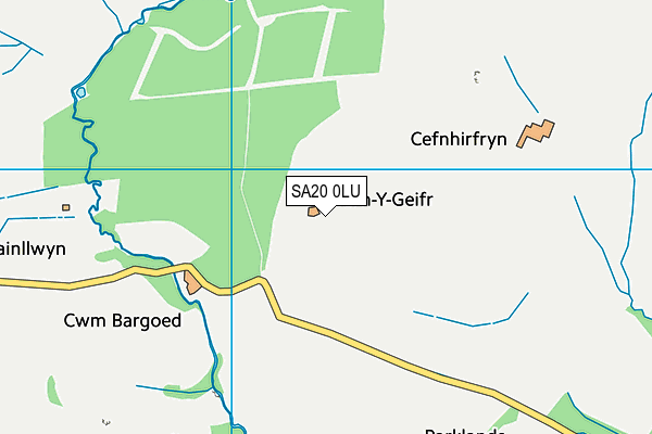 SA20 0LU map - OS VectorMap District (Ordnance Survey)