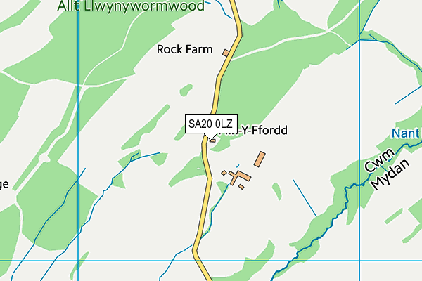 SA20 0LZ map - OS VectorMap District (Ordnance Survey) SA20 0LZ map - OS VectorMap District (Ordnance Survey)