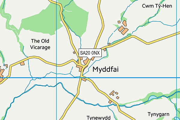 SA20 0NX map - OS VectorMap District (Ordnance Survey) SA20 0NX map - OS VectorMap District (Ordnance Survey)