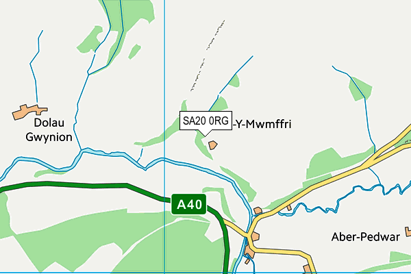 SA20 0RG map - OS VectorMap District (Ordnance Survey)