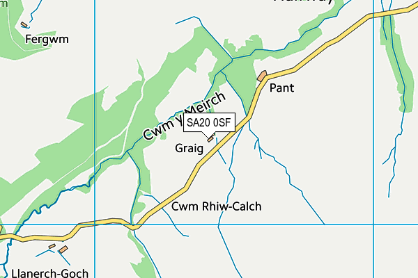 SA20 0SF map - OS VectorMap District (Ordnance Survey) SA20 0SF map - OS VectorMap District (Ordnance Survey)