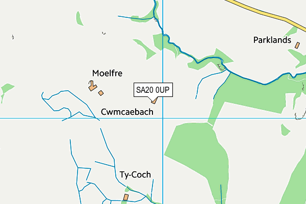 SA20 0UP map - OS VectorMap District (Ordnance Survey) SA20 0UP map - OS VectorMap District (Ordnance Survey)