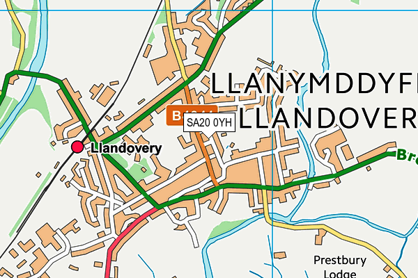 SA20 0YH map - OS VectorMap District (Ordnance Survey) SA20 0YH map - OS VectorMap District (Ordnance Survey)